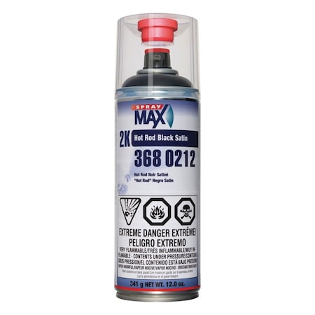 Spraymax, Peter Kwasny spray max 2k hot rod satin black, Can 3680212